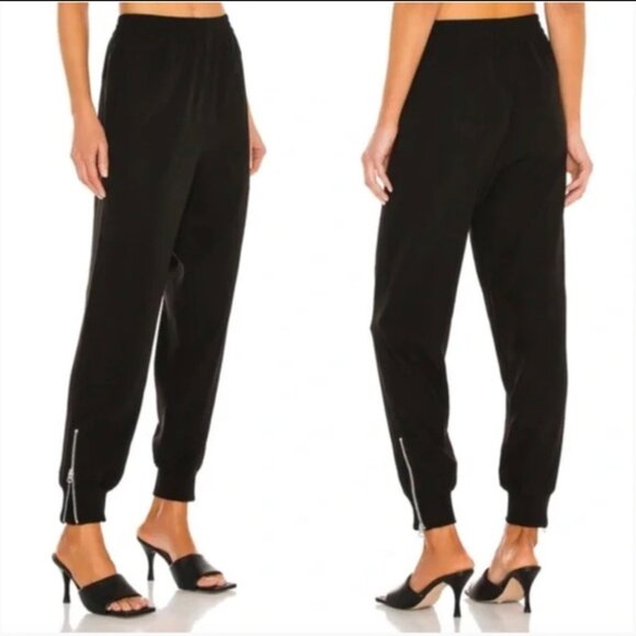 rag & bone Size Small Black Joggers with Zipper Cuff - Picture 1 of 12